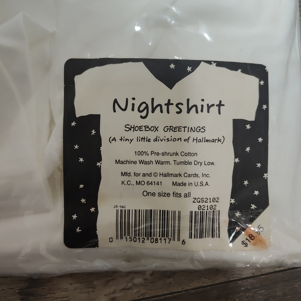 Deadstock Hallmark Shoebox Greetings Nightshirt One Size USA - Picture 12 of 12